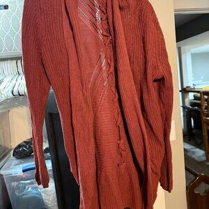 Pinque - Rust Knit Cardigan